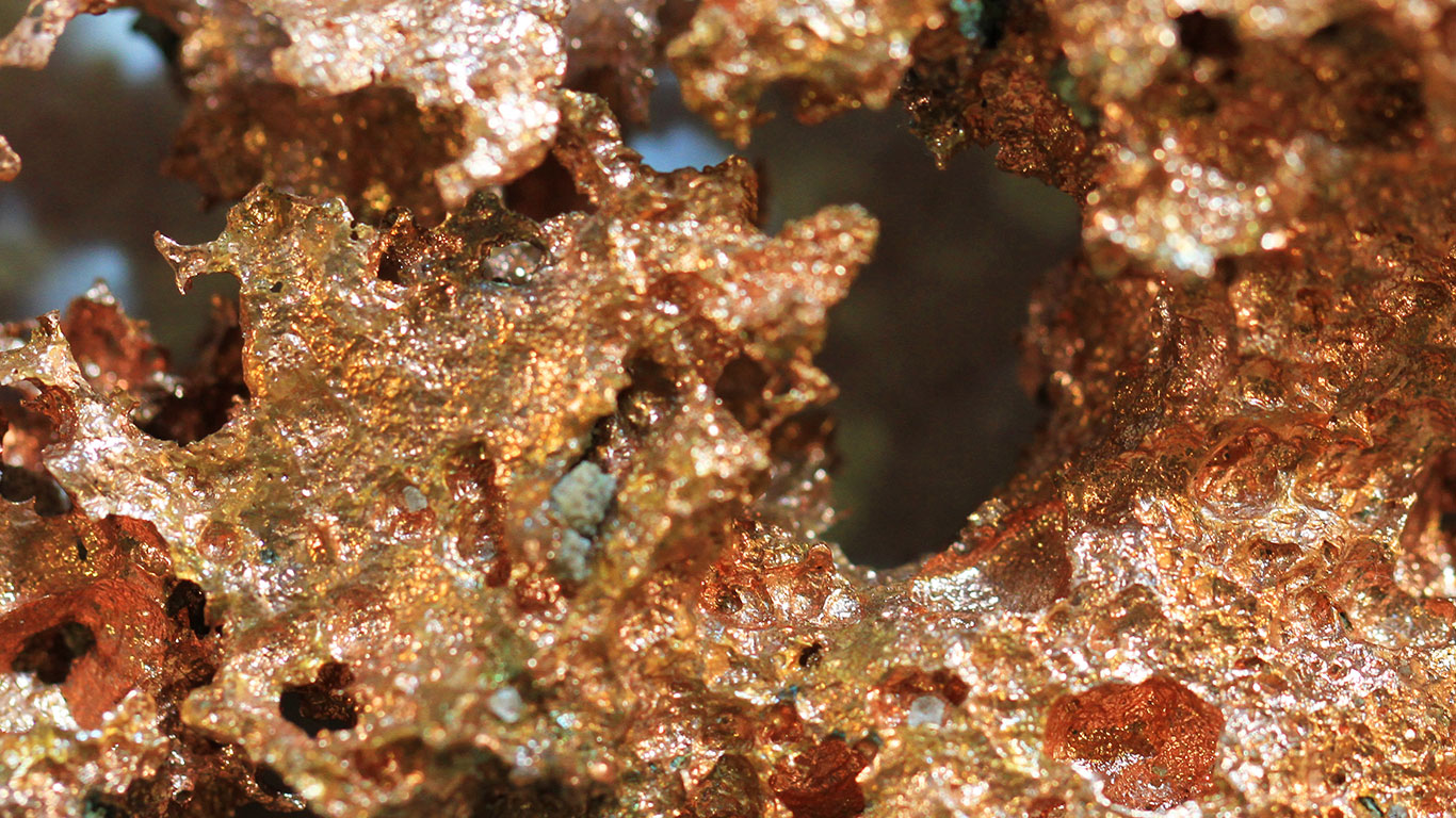 Close up of critical minerals